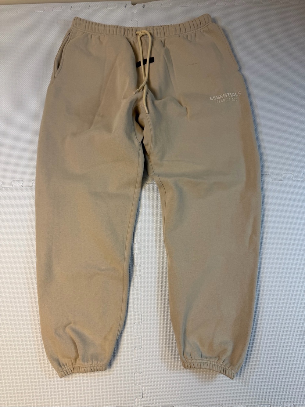 Essentials Kids Beige Logo Joggers